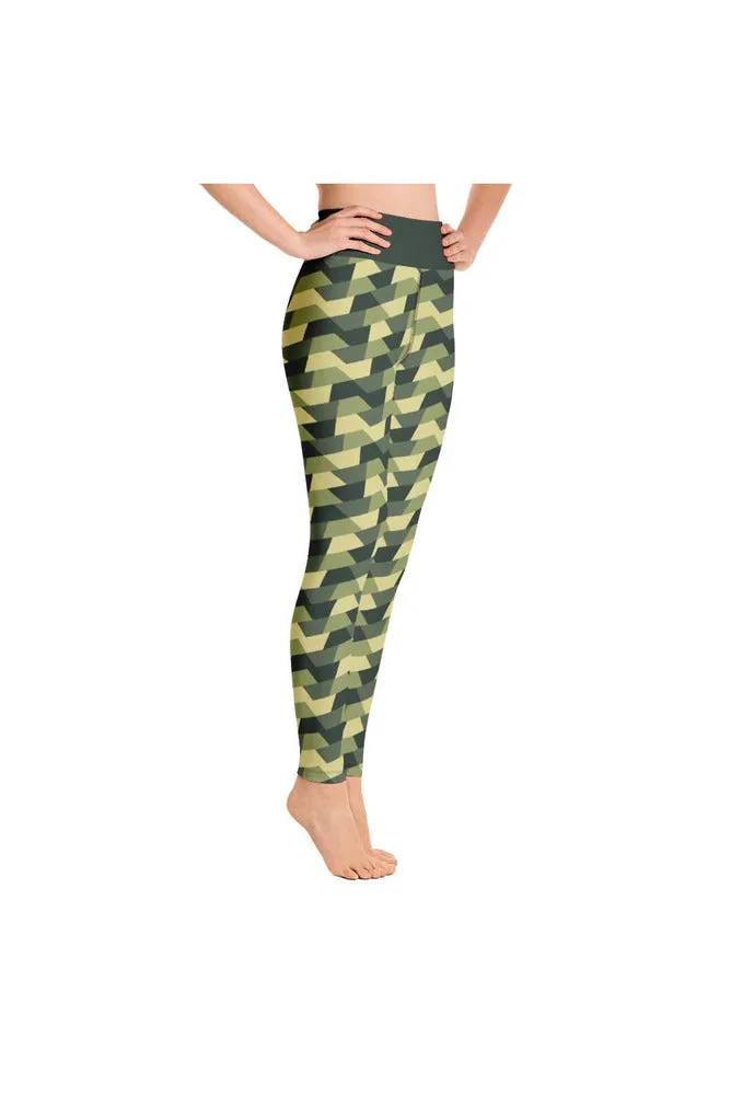 Woodland Camo Ribbon Yoga Leggings