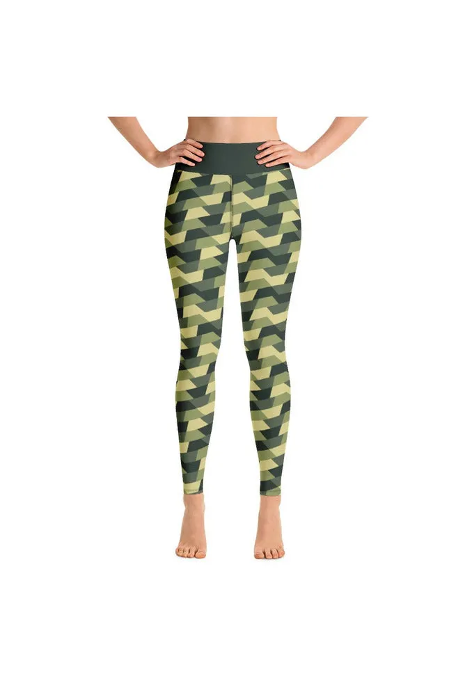 Woodland Camo Ribbon Yoga Leggings