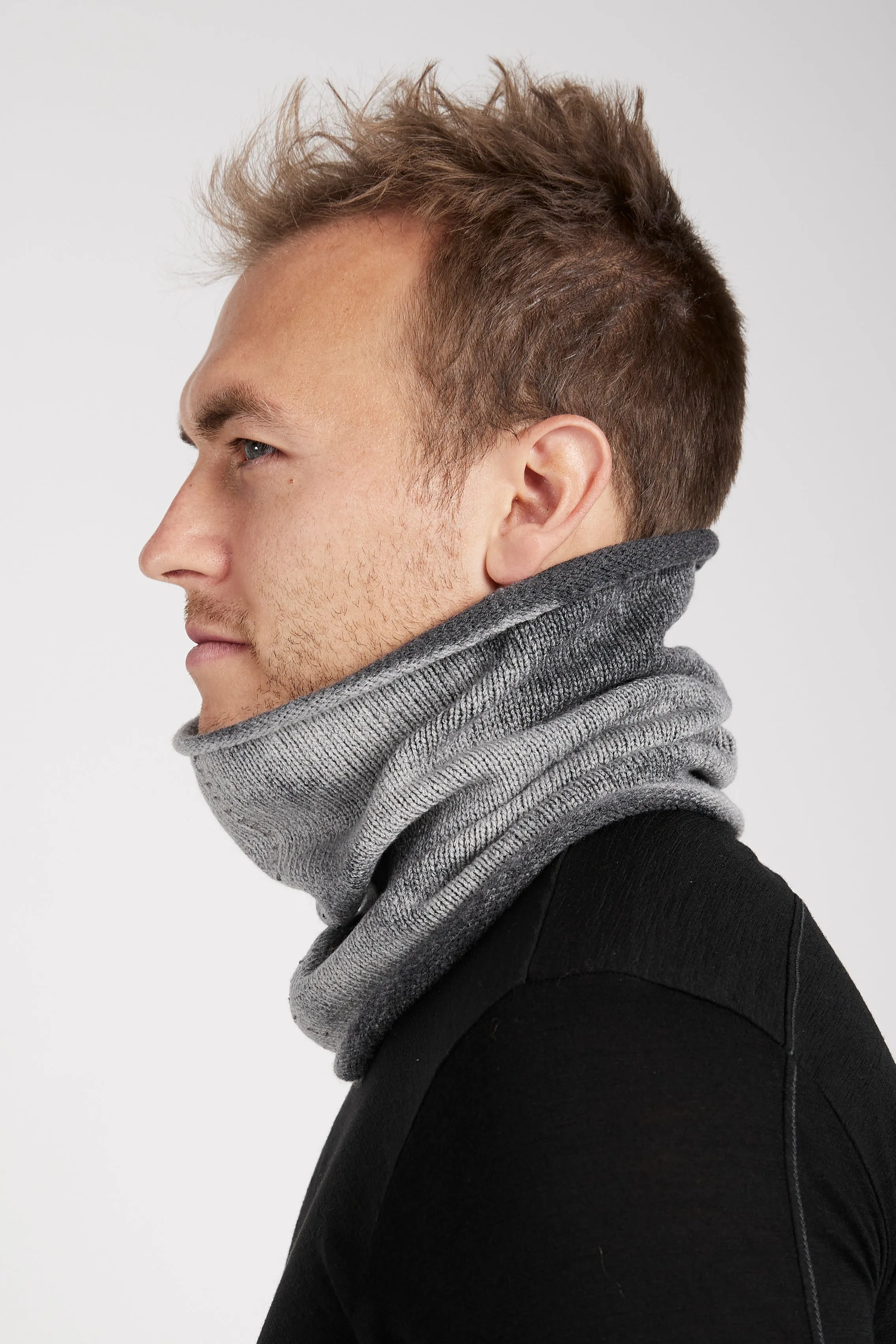 Wool Scarf in Charcoal